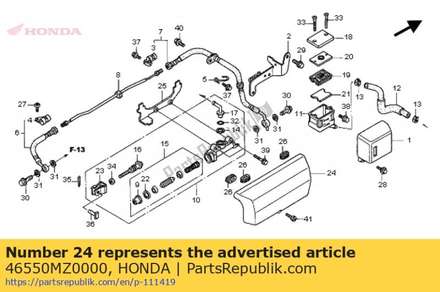 Cover, rr. brake master cylinder 46550MZ0000 Honda