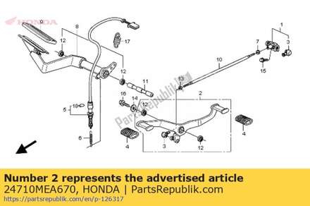 Pedal comp., change 24710MEA670 Honda