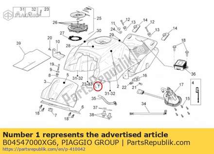 Fuel tank B04547000XG6 Piaggio Group