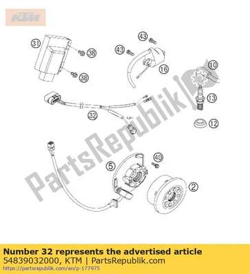 Wiring harness for cdi 2-st05 54839032000 KTM