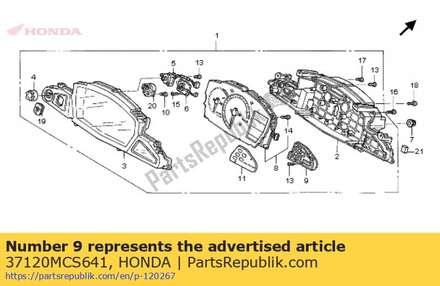Indicator assy. 37120MCS641 Honda