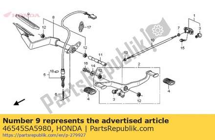 Cover, brake pedal 46545SA5980 Honda