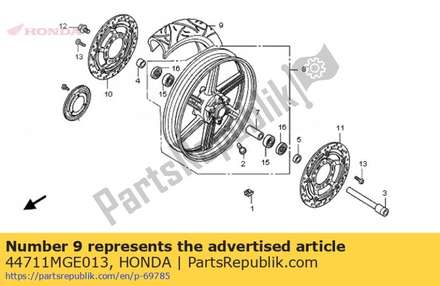 Tire assy,fr(bs) 44711MGE013 Honda