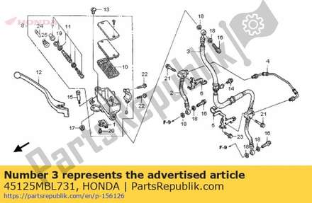 Hose comp., l. fr. brake 45125MBL731 Honda