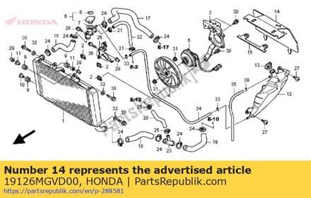 Rubber,a heat gua 19126MGVD00 Honda