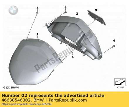 Instrument cover (from 08/2013) 46638546302 BMW