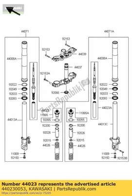 Cylinder-set-fork,lh zr750l7f 440230053 Kawasaki