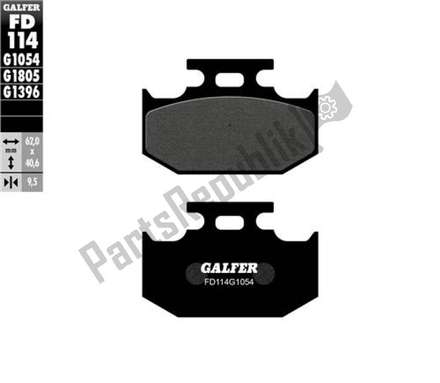 Semi-metallic brake pads FD114G1054 Galfer