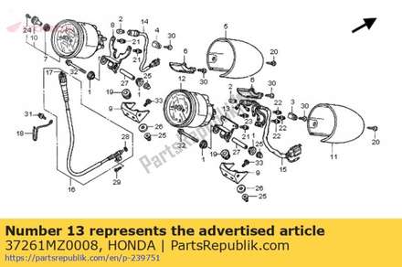 Stay, tachometer 37261MZ0008 Honda