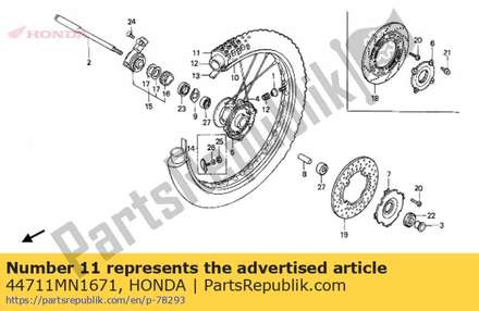 Tire,fr. 44711MN1671 Honda