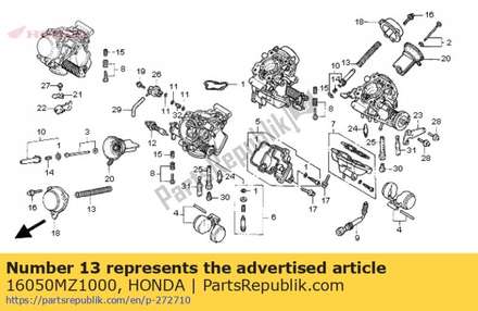 Molla, bobina di compressione 16050MZ1000 Honda
