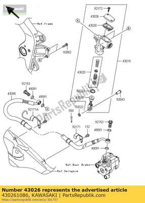 Cap-brake kx125-m1 430261086 Kawasaki