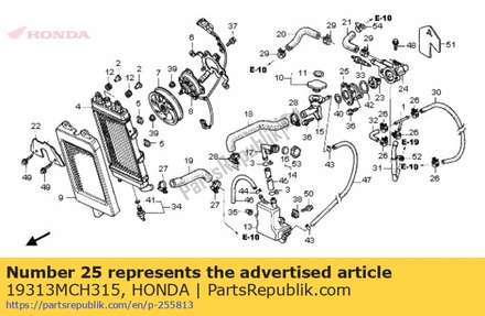 Cover, thermostat 19313MCH315 Honda