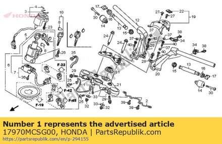 Guide, throttle cable 17970MCSG00 Honda