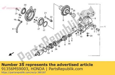 O-ring,29.7x1.9 91356MS9003 Honda