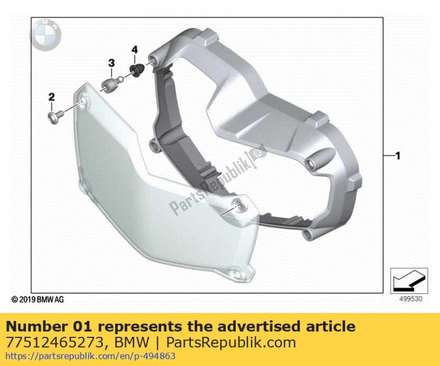 Set of headlight guards - sales packaging 77512465273 BMW
