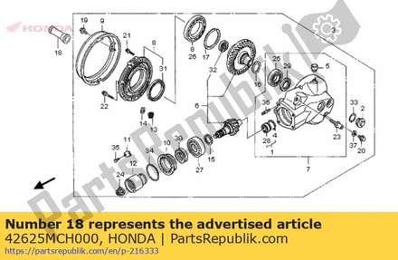 Collar b, rr. axle distance 42625MCH000 Honda