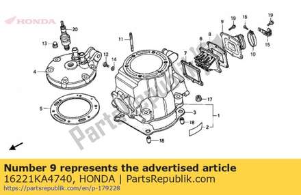 Insulator carb 16221KA4740 Honda