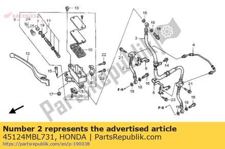 Hose comp., r. fr. brake 45124MBL731 Honda