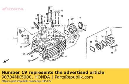 Pin,special dowel 90704MK5000 Honda