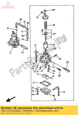 Throttle screw set 4AC141030000 Yamaha