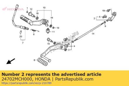 Arm comp,change 24702MCH000 Honda
