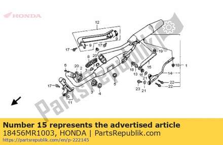Bracket, muffler upper 18456MR1003 Honda