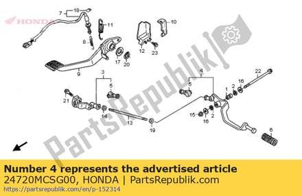 Pedal comp., gear change 24720MCSG00 Honda
