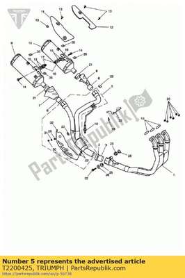 Secondary, bolted assy T2200425 Triumph
