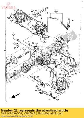 Juego de diafragma, 1 3HE1490A0000 Yamaha