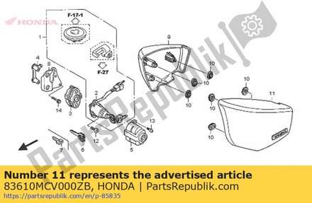 No description available 83610MCV000ZB Honda