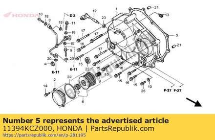 Gasket, r. crankcase cover 11394KCZ000 Honda