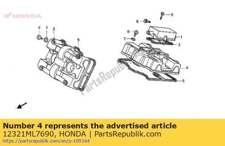 Cover, rr. cilinder 12321ML7690 Honda