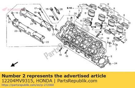 Guide, valve (os) 12204MV9315 Honda