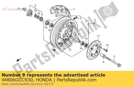 Gear, speedometer 44806GCC930 Honda