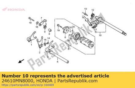 Arm comp., gearshift 24610MN8000 Honda
