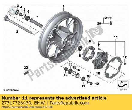 Sprocket wheel set - z=41; m10       27717726470 BMW