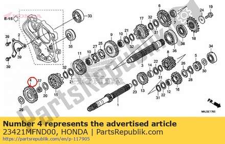 Gear, countershaft first (33t) 23421MFND00 Honda