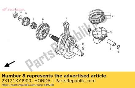 Gear,primary driv 23121KYJ900 Honda
