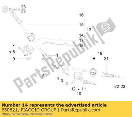 Throttle control sleeve assembly (minda) 650821 Piaggio Group