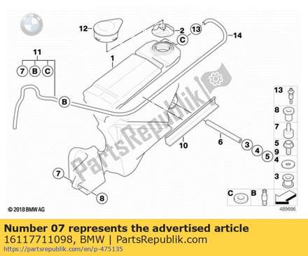Rubber mounting - m6              16117711098 BMW