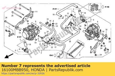 Carburateur 16100MBB950 Honda