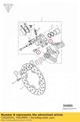 Mount pin set T2020935 Triumph