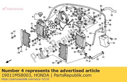 Radiator comp., r. 19011MS8003 Honda