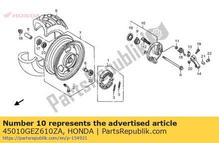 Panel sub comp., fr. brake *nh303m * (nh303m mat axis gray metallic) 45010GEZ610ZA Honda