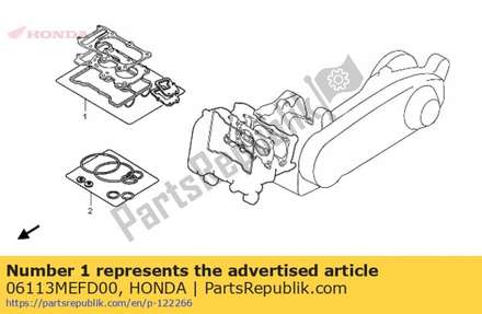 Gasket sheet kit, 06113MEFD00 Honda