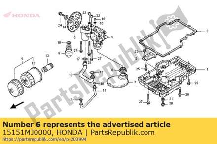 Gear, oil pump driven (38t) 15151MJ0000 Honda
