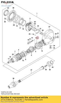 Plaat, stop 2731338A10 Suzuki