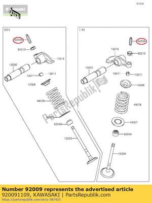 Screw,valve adjust zx500-a1 920091109 Kawasaki