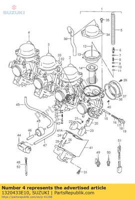 Carburetor assy 1320433E10 Suzuki